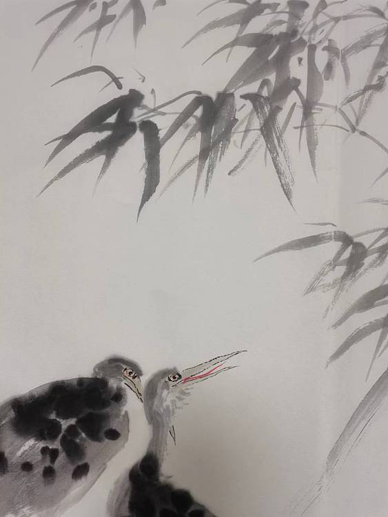 秦广宁 双鹭图