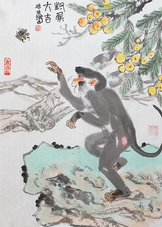 中国美术家协会会员 孙培增 精品国画（带合影）