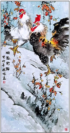 高晓林 （4504）国家一级美术师，江苏省美协会员《瑞雪吉祥》