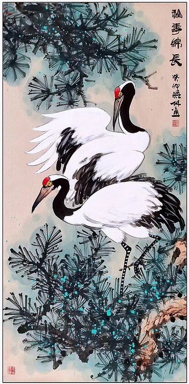 高晓林 （4505）国家一级美术师，江苏省美协会员《福寿绵长》