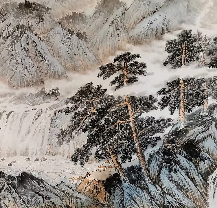 刘辉 松风玉泉图