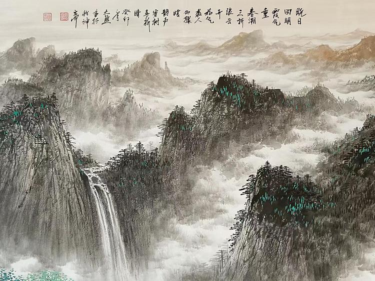 熊怡刚 [八尺巨幅]家博物馆委员客座教授北京奥林匹克书画院荣誉院长