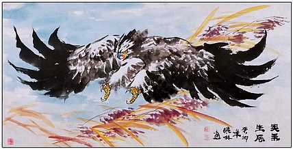高晓林 （4518）国家一级美术师，江苏省美协会员，厅堂画《英气生风