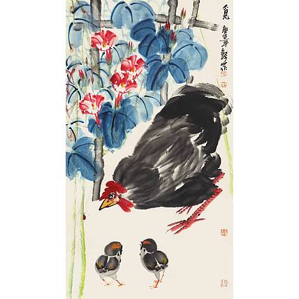 陕西省美协书协会员 王录山《觅》花鸟 106 60