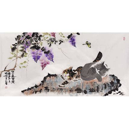 西安美协会员 王瑞霄《紫气东来》花鸟 136 68
