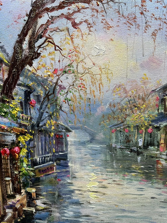 梁峰 阳光下的水乡