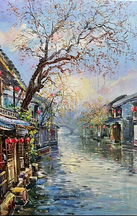 梁峰 阳光下的水乡