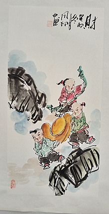 河北省美术家协会会员 侯同印 人物国画作品