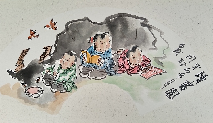河北省美术家协会会员 侯同印 人物国画作品