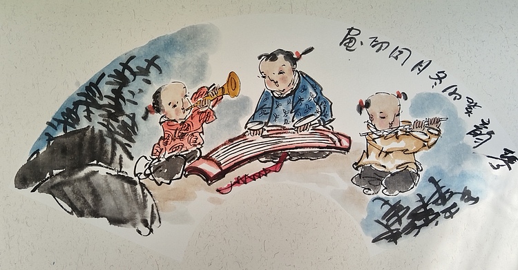 河北省美术家协会会员 侯同印 人物国画作品