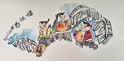 河北省美术家协会会员 侯同印 人物国画作品