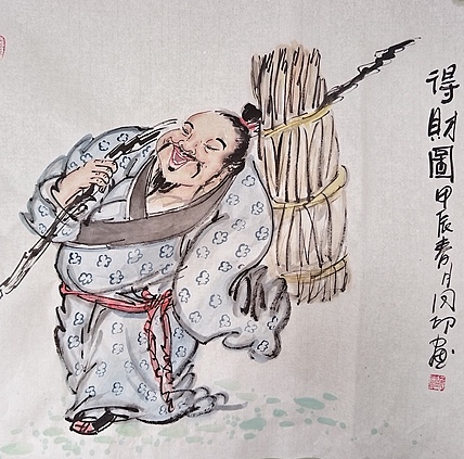 河北省美术家协会会员 侯同印 人物国画作品