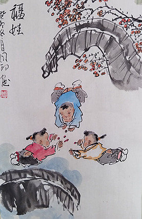 河北省美术家协会会员 侯同印 人物国画作品