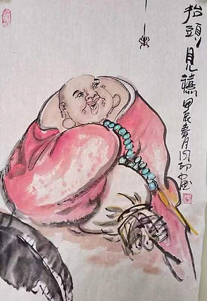 河北省美术家协会会员 侯同印 人物国画作品