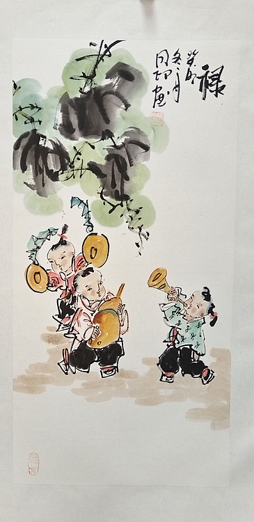 河北省美术家协会会员 侯同印 人物国画作品