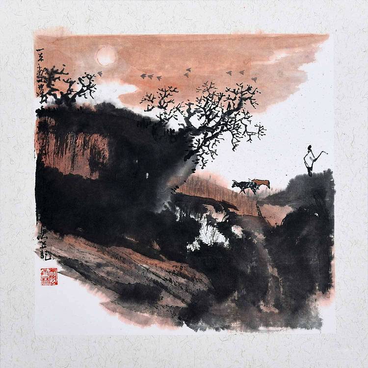 辽宁美协会员  孙云霖《秋山牧归》山水 27 27