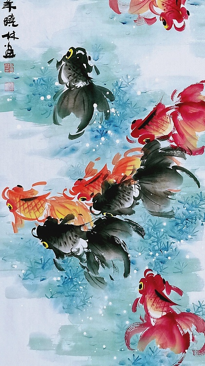 高晓林 （4534）国家一级美术师，江苏省美协会员《鸿运当头》