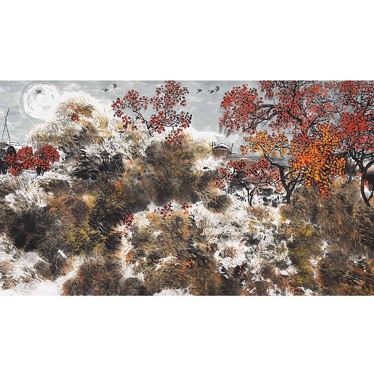 辽宁美协会员 孙云霖《 秋江月》山水 137 69