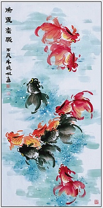 高晓林 （4534）国家一级美术师，江苏省美协会员《鸿运当头》
