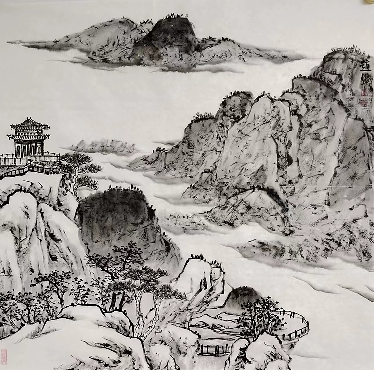 雪晴 云海