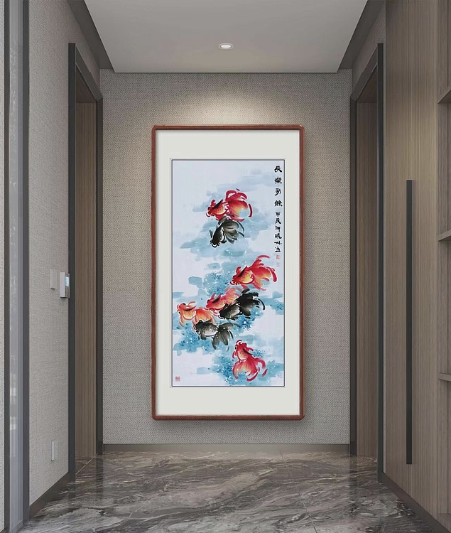 高晓林 （4537）国家一级美术师，江苏省美协会员《长乐有余》