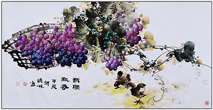高晓林 （4541）国家一级美术师江苏省美协会员《秋硕飘香》