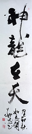 蔡磊子 国家一级美术师蔡敬忠书法精品：《神龙在天》