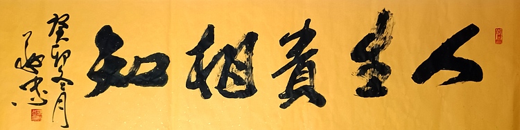 蔡磊子 国家一级美术师蔡敬忠书法作品：《人生贵相知》