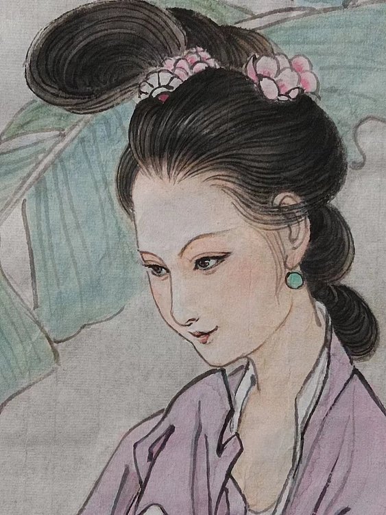 赵鹏 芭蕉仕女图