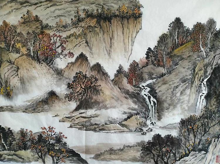 职业书画家 于恩沛 秋山访友
