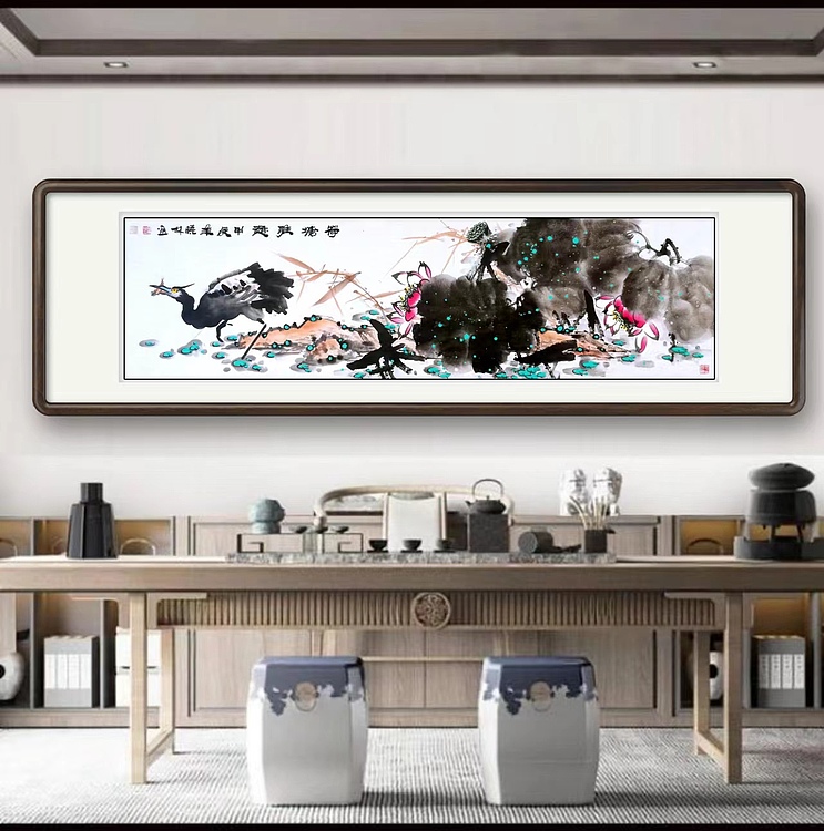 高晓林 （4550）国家一级美术师，江苏省美协会员《荷塘雅趣》