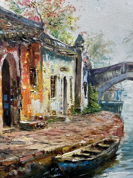 梁峰 水乡一角