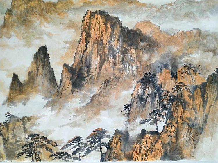 职业书画家 于恩沛 雄峰映碧