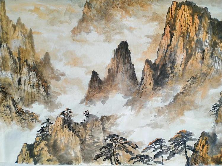 职业书画家 于恩沛 雄峰映碧