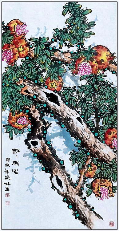 高晓林 （4558）国家一级美术师江苏省美协会员，四尺中堂玄关图