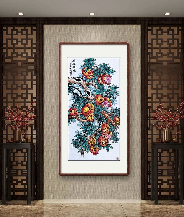 高晓林 （4559）国家一级美术师江苏省美协会员，四尺中堂玄关图