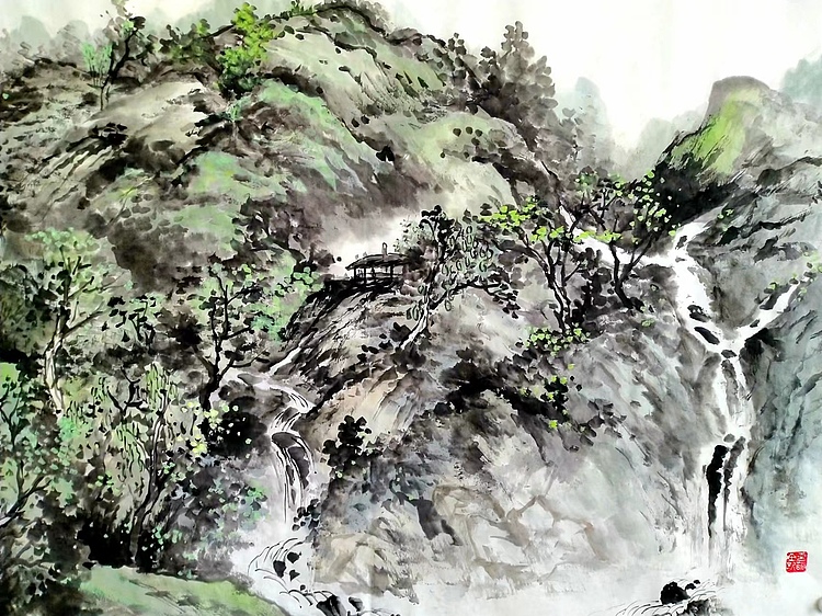 职业书画家 于恩沛 青山吟诗正当时