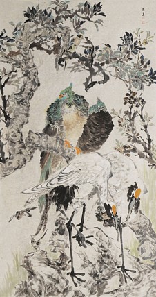 六尺整张 中国美术家协会会员 段东莲 国画 花鸟