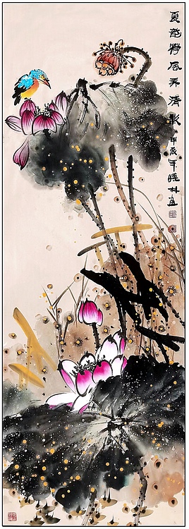 高晓林 （4575）国家一级美术师，江苏省美协会员《夏韵荷风弄清影》
