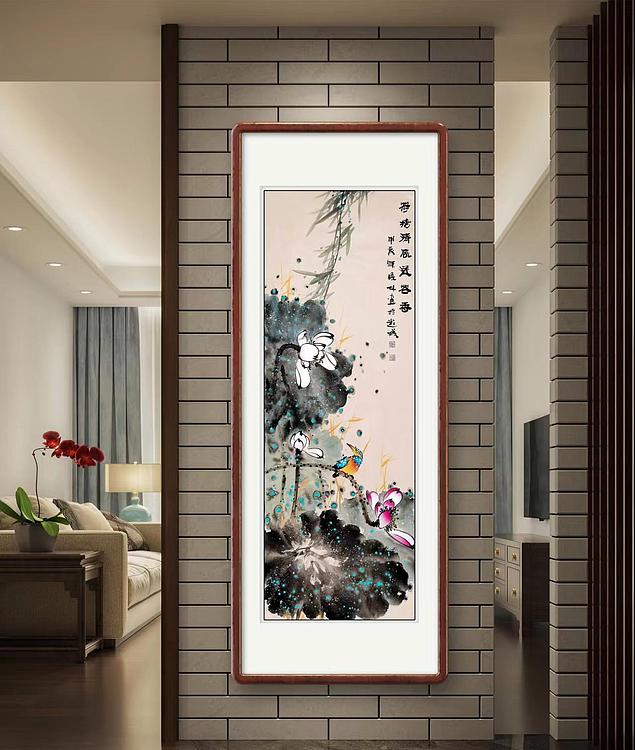 高晓林 （4576）国家一级美术师，江苏省美协会员《荷塘清风送花香》