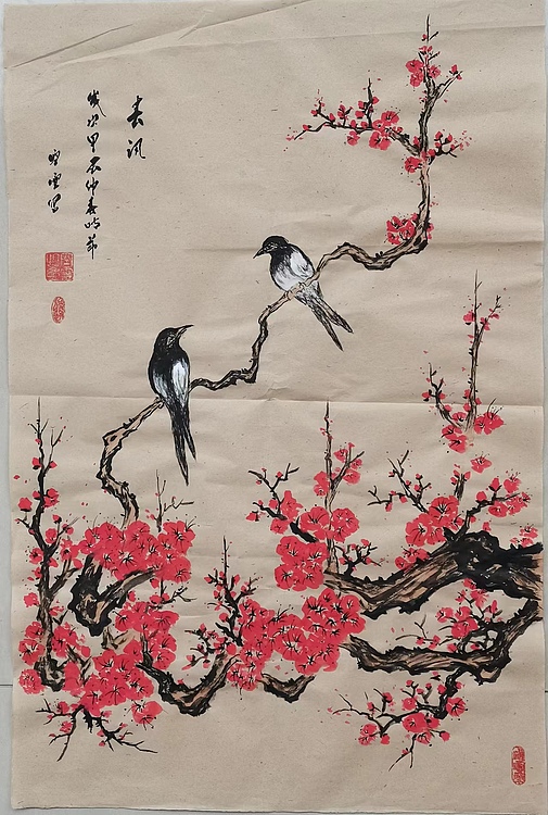 胡强 中华海峡国画研究会常务理事 特聘职业书画家 空靈 春讯