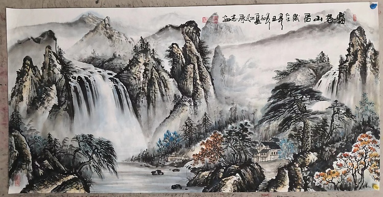 粟承志 山居图