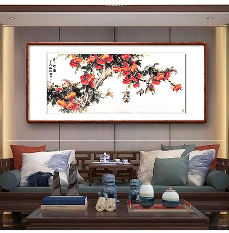 高晓林 （4580国家一级美术师，江苏省美协会员，大尺幅《事事如意》