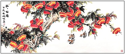 高晓林 （4580国家一级美术师，江苏省美协会员，大尺幅《事事如意》