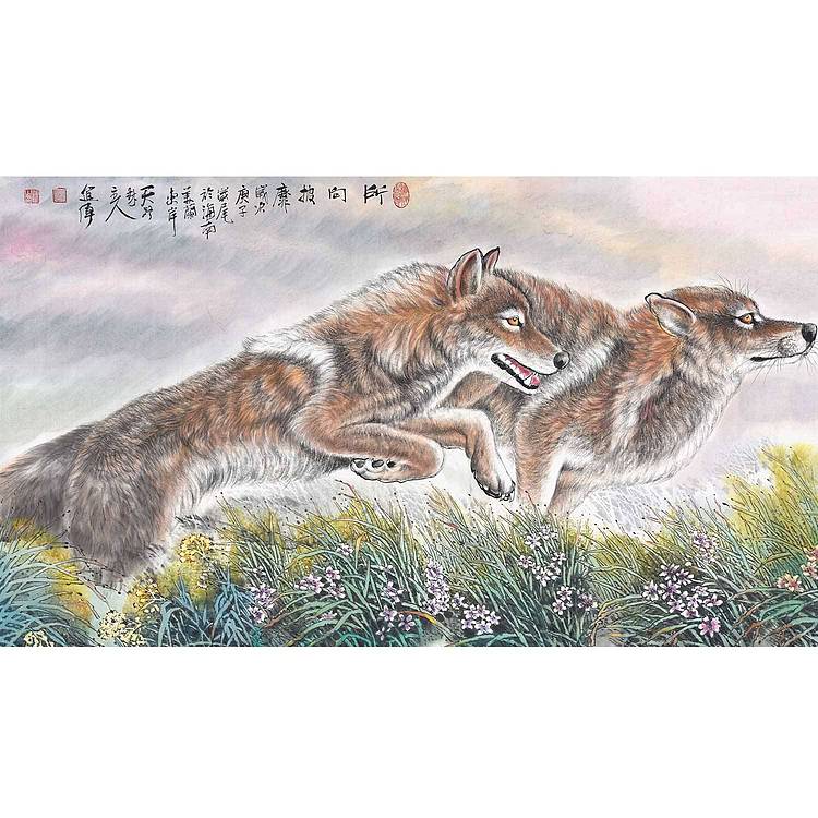 中美协会员海南美协理事工笔画学会理事 左进伟《所向披靡》