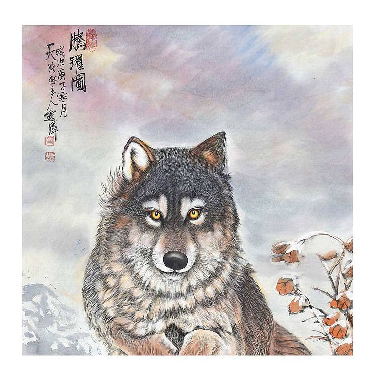 中美协会员海南美协理事工笔画学会理事 左进伟《腾跃图》