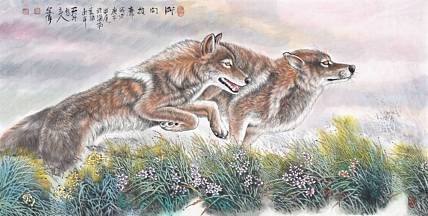 中美协会员海南美协理事工笔画学会理事 左进伟《所向披靡》
