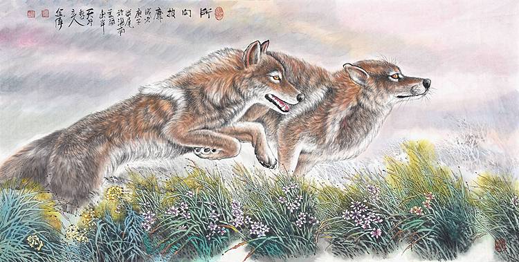 中美协会员海南美协理事工笔画学会理事 左进伟《所向披靡》