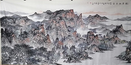 曹玉宝 辽宁曹玉宝老师原创八尺整张大山水
