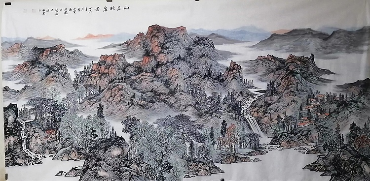 曹玉宝 辽宁曹玉宝老师原创八尺整张大山水